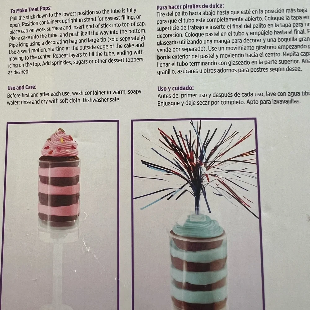 Wilton Rainbow Push Pop Cake Toppers - Set of 2